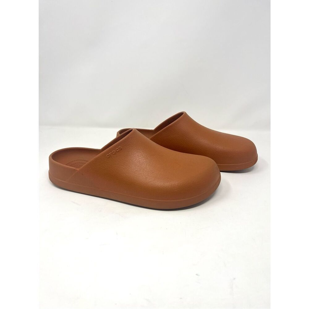 Crocs Dylan Cognac Tan Brown Clogs Mens 11